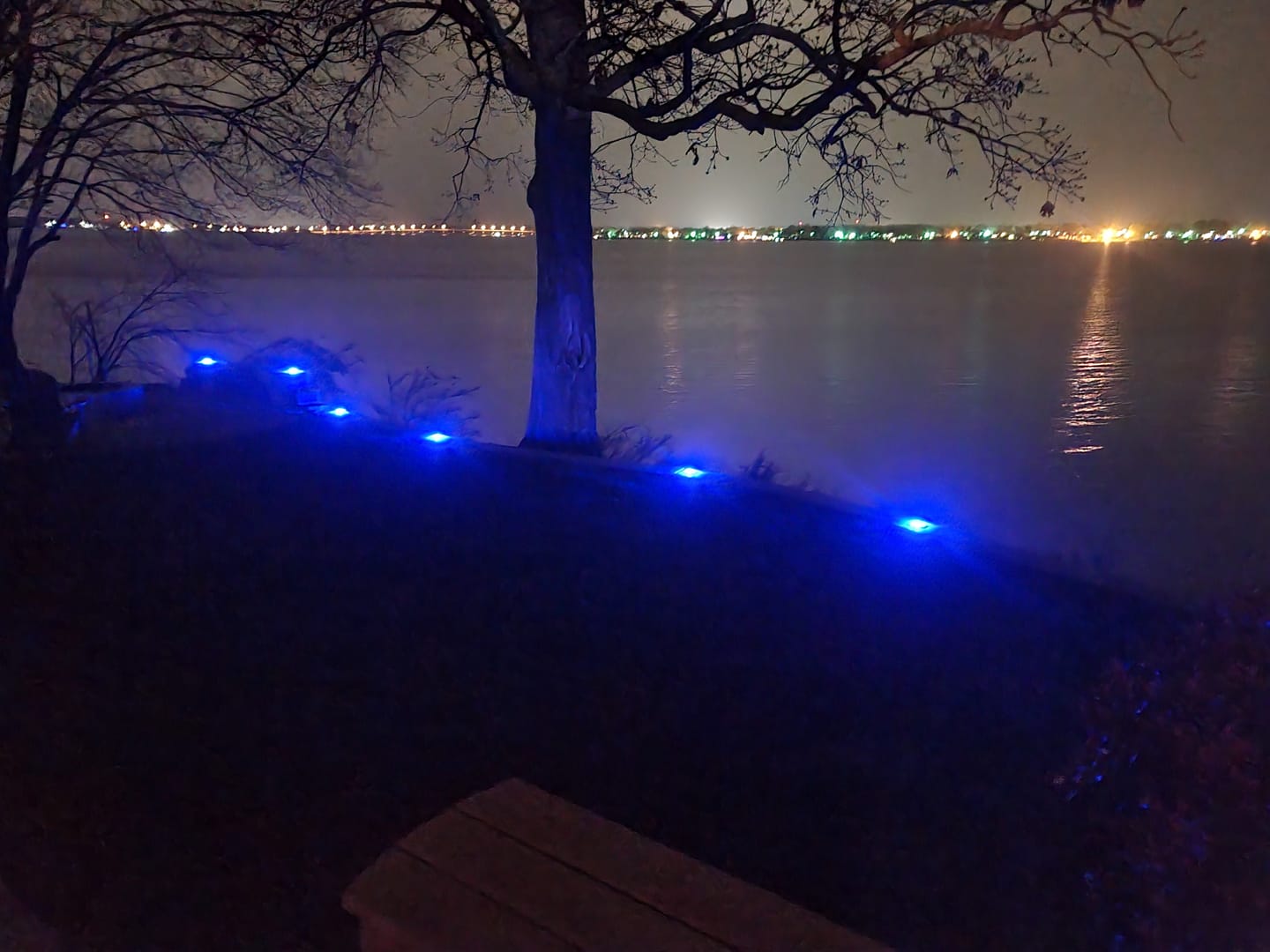 Customer photo review of TSUN Grey Shell Blue Solar Deck Lights