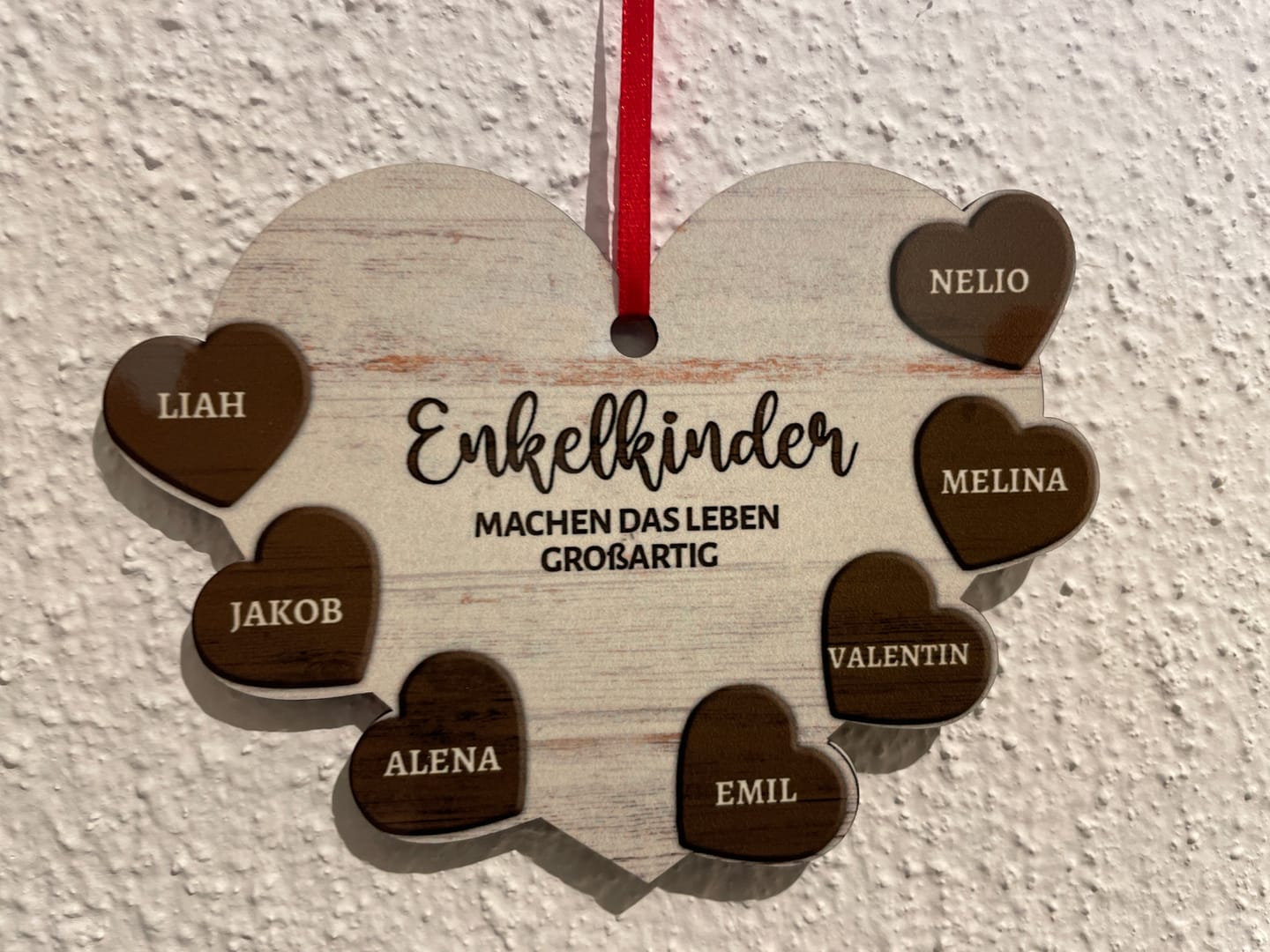 Customer photo review of Meine Enkelkinder - Großeltern-Herzen Ornament