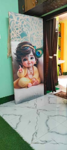 Customer photo review of Lord Giridhari Krishna Door Covers