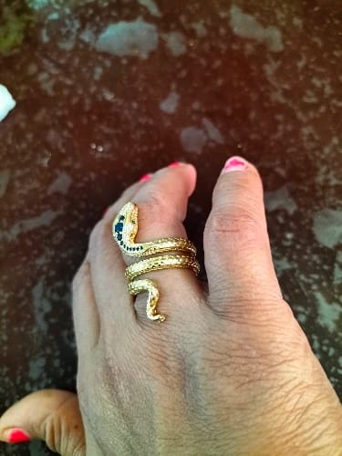 Customer photo review of Bague Africaine Serpent