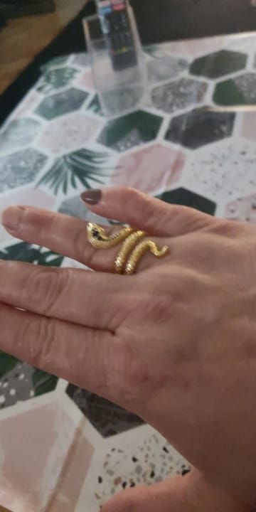 Customer photo review of Bague Africaine Serpent