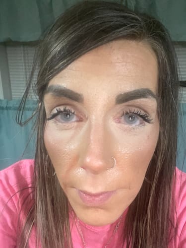Customer photo review of FANTASY SNOW FLAKE Prescription Colored Contact Lenses