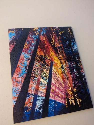 Customer photo review of Morning Light Wood Jigsaw Puzzle