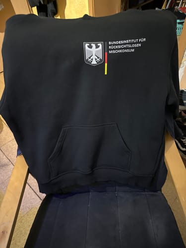 Customer photo review of Bundesinstitut Oversized Hoodie (Frontprint)