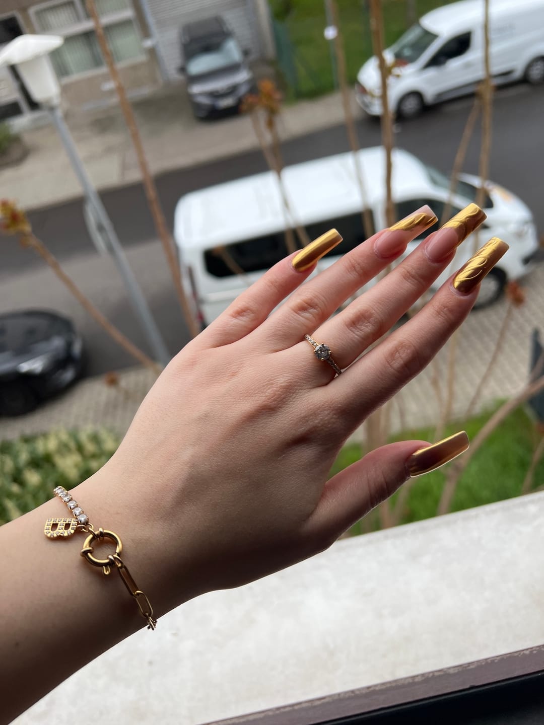 Customer photo review of Tennis Letter Armband | 18K vergoldet