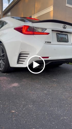 Customer video review of 2015-Up Lexus RC200t 300 350 Muffler Delete Axle Back Quad Tips Exhaust