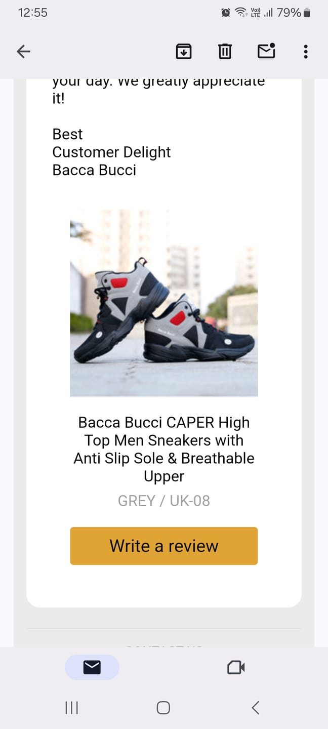 Customer photo review of Bacca Bucci Caper