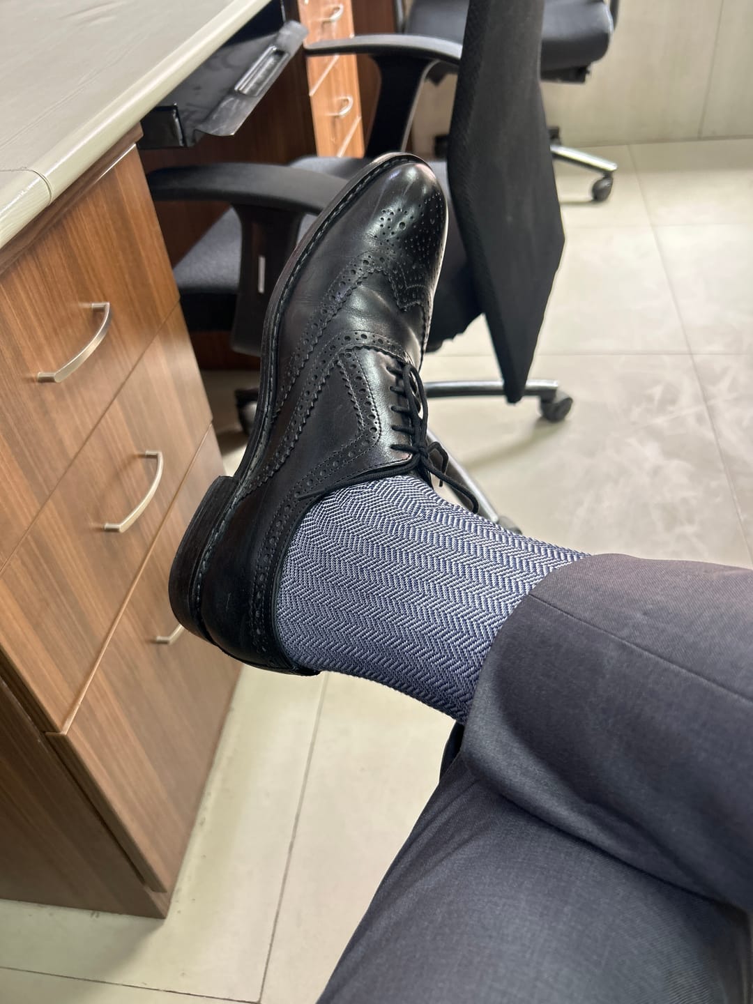 Customer photo review of Goodyear Welted - Full Brogue Oxfords - Black