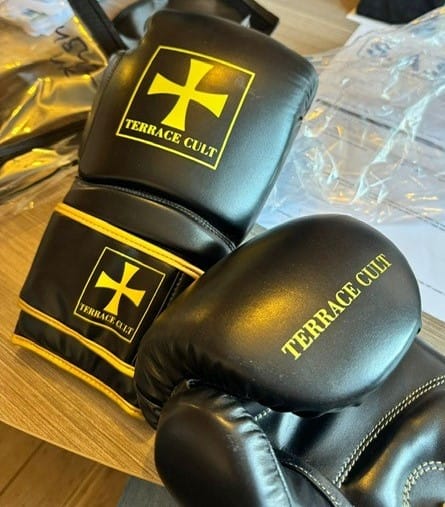 Customer photo review of Custom Black PU Leather Boxing Training Gloves  C12