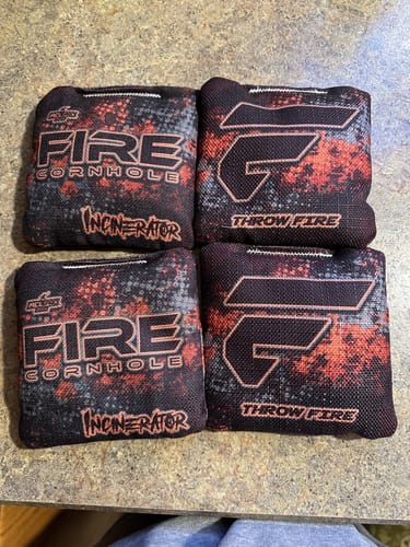 Customer photo review of 2024 Fire Incinerator Cornhole Bags - Set of 4