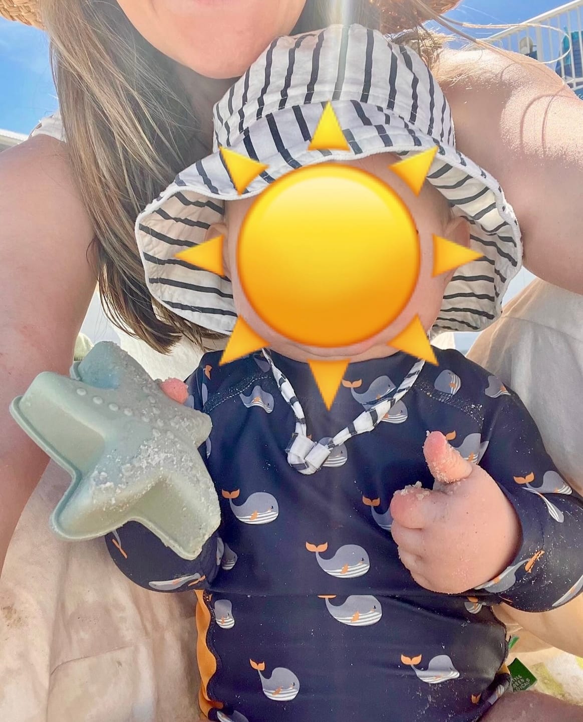 Customer photo review of Whale Song UPF 50+ Sunsafe Long Sleeve Rash Vest