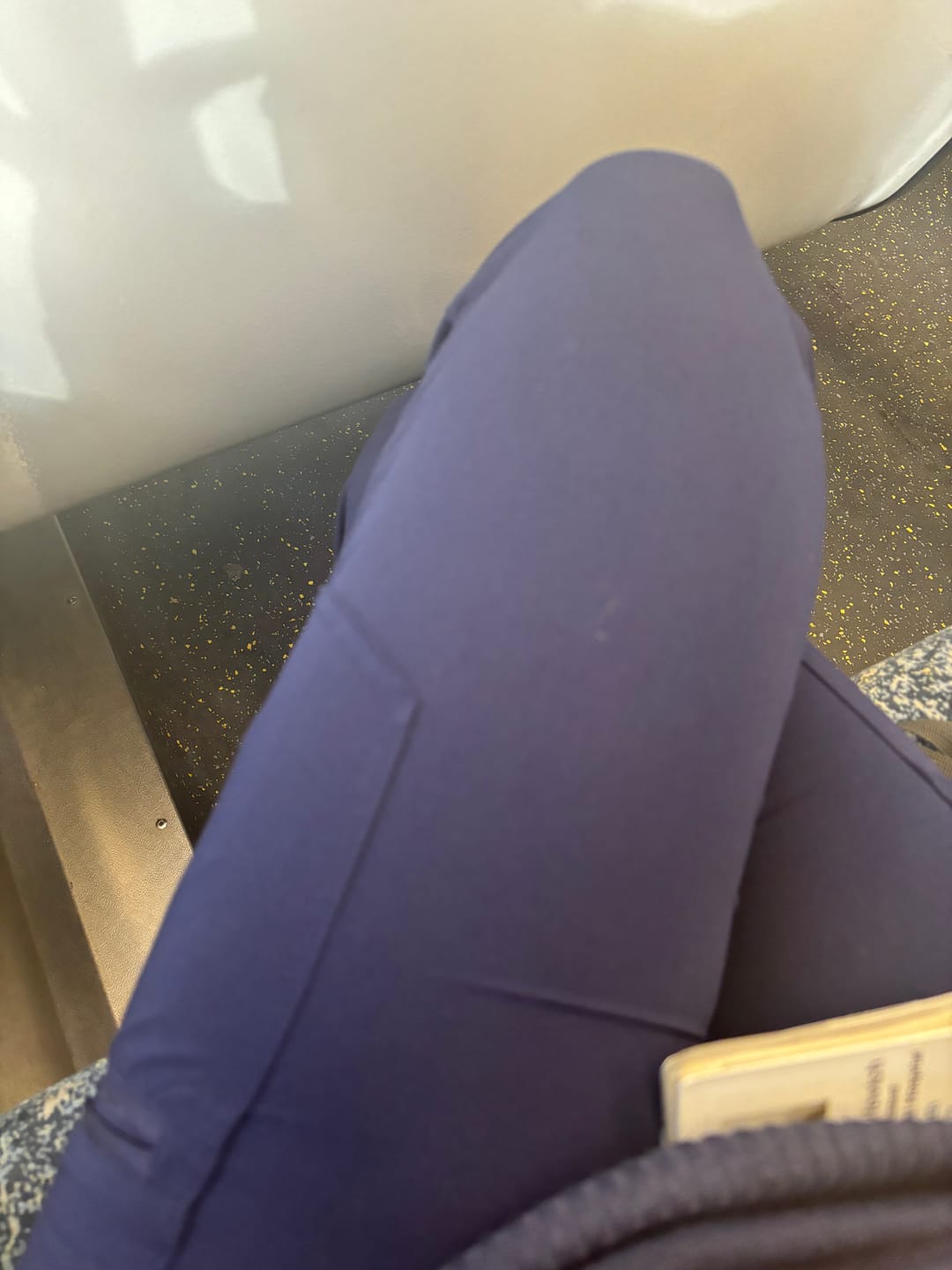 Customer photo review of LUCY High Waisted Jogger Scrub Pants  (Original SLTECH™ fabric)  - Navy