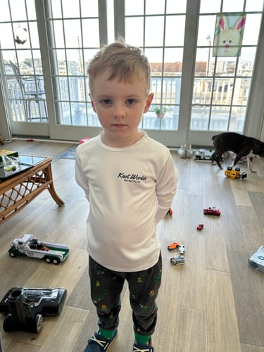Customer photo review of Toddler Dri-Fit Custom Boat Shirts