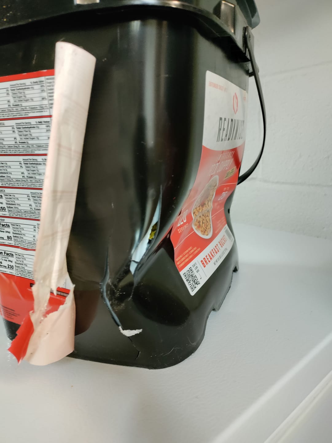 Customer photo review of 720 Servings of Ready Wise Emergency Survival Food Storage