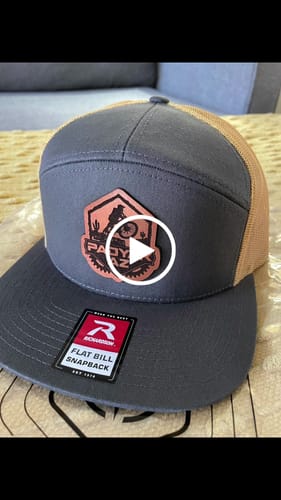 Customer video review of Flat Bill Seven-Panel Leather Patch Hat - Richardson 168