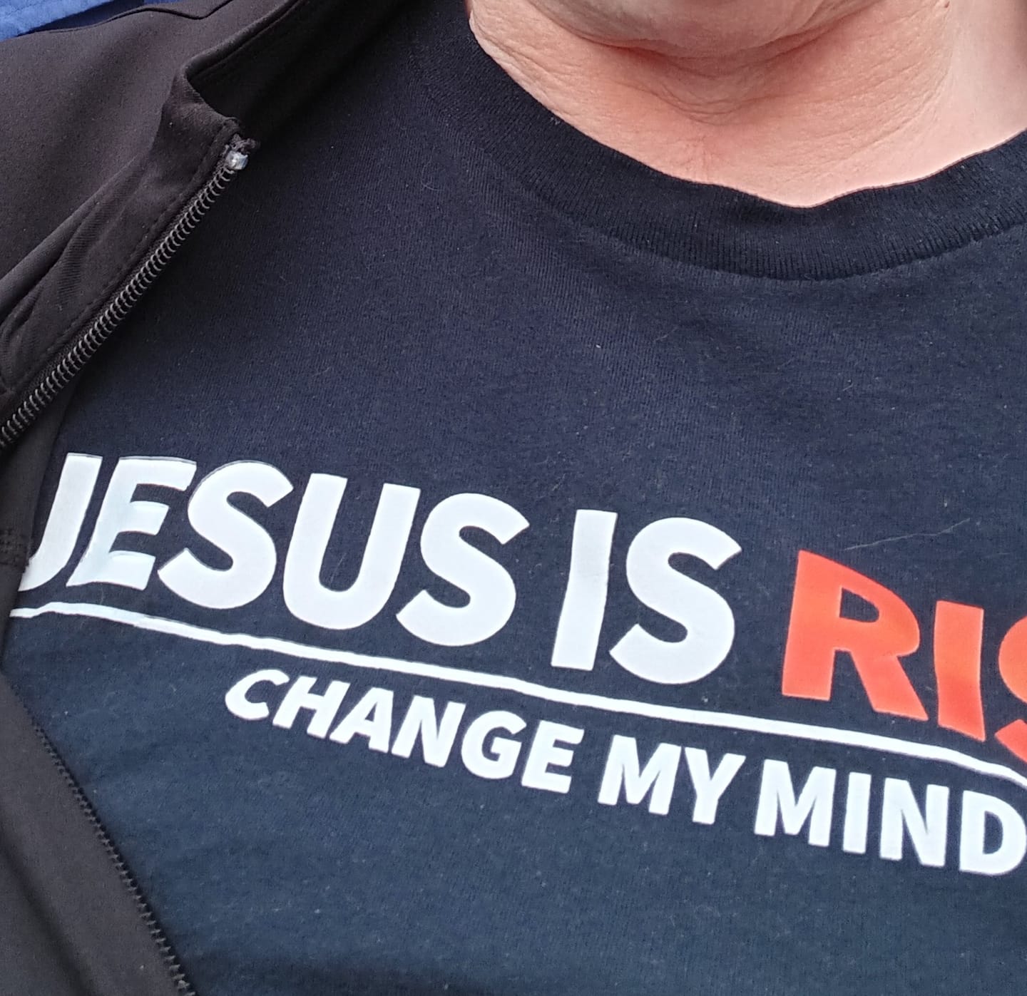 Customer photo review of Jesus Is Risen T-Shirt
