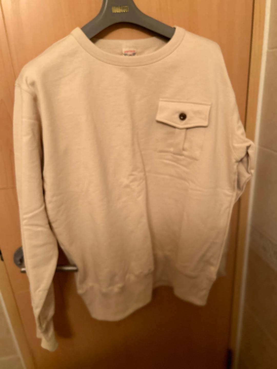 Customer photo review of Military Pocket Sweatshirt - Apricot
