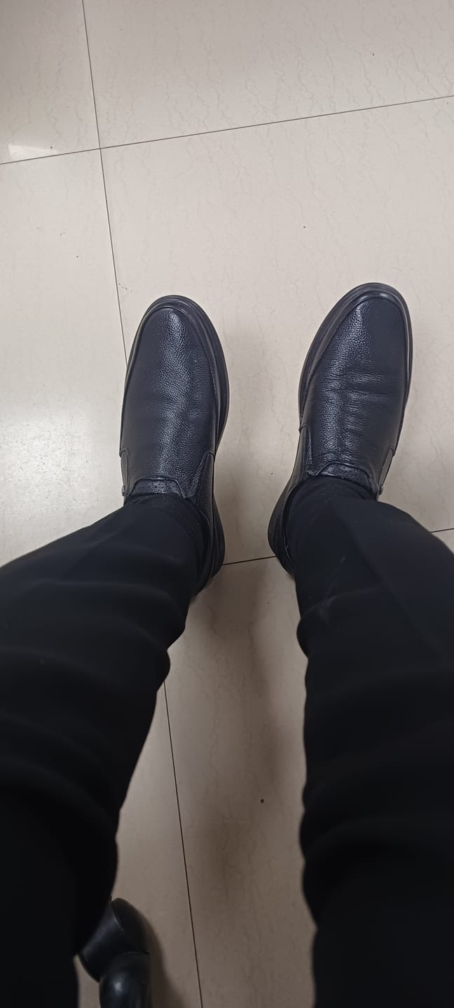Customer photo review of Bacca Bucci Leather Office Slip-ons Formal Shoes | UK- 06 to 14