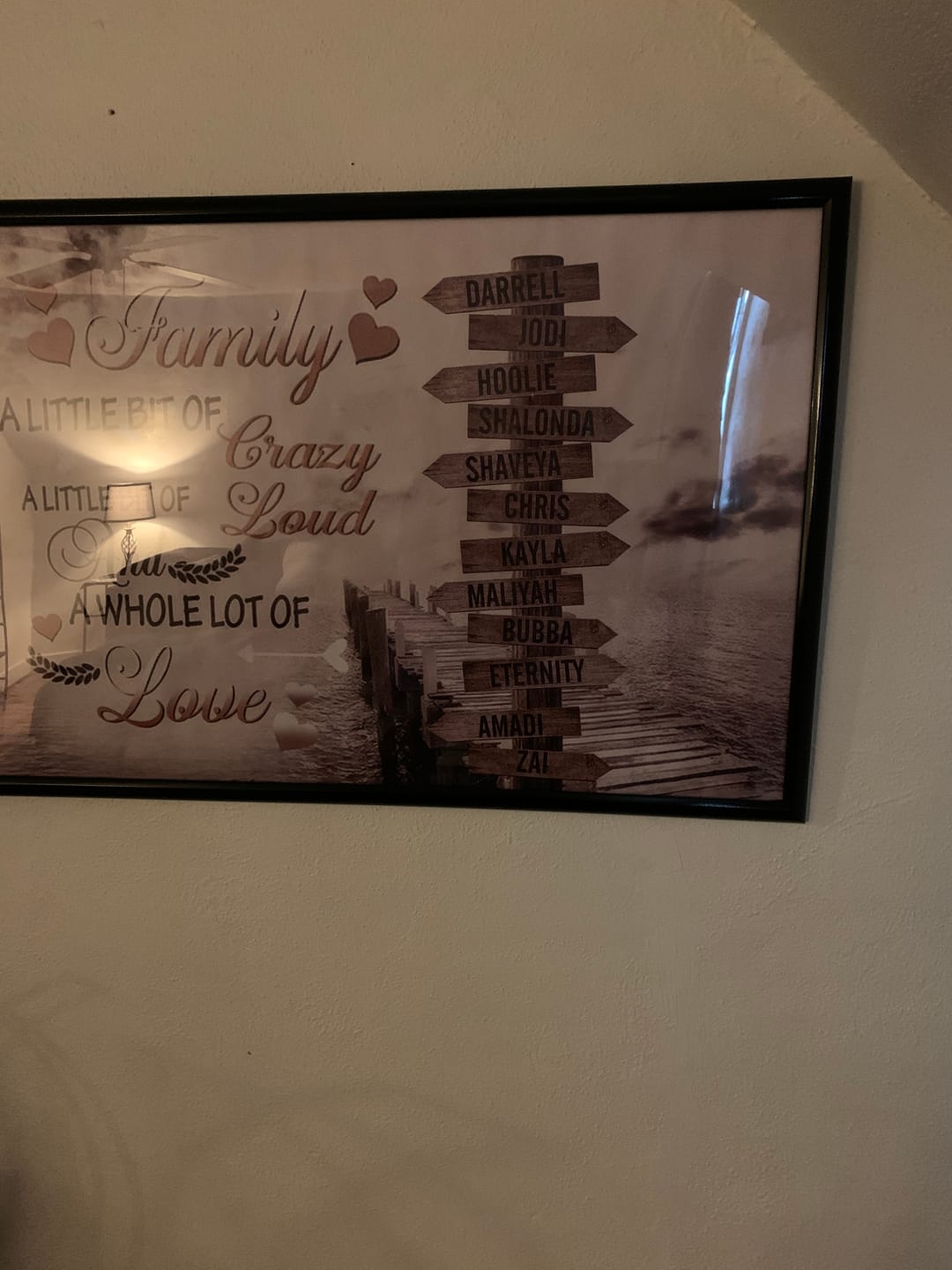 Customer photo review of Family A Little Bit Of Crazy - Personalized Canvas - Gift For Family