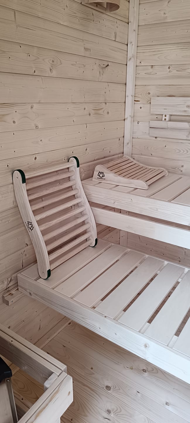 Customer photo review of Ergonomische Sauna Rückenlehne