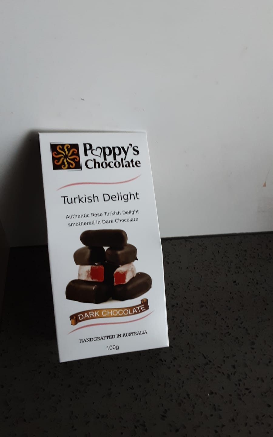 Customer photo review of Chocolate Coated Turkish Delight Dark Chocolate 100g