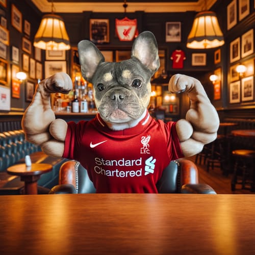Customer photo review of Personalised Football Dog Art Deposit