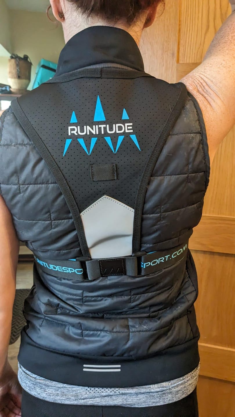 Customer photo review of Runitude Vest Phone Holder For Running - Black