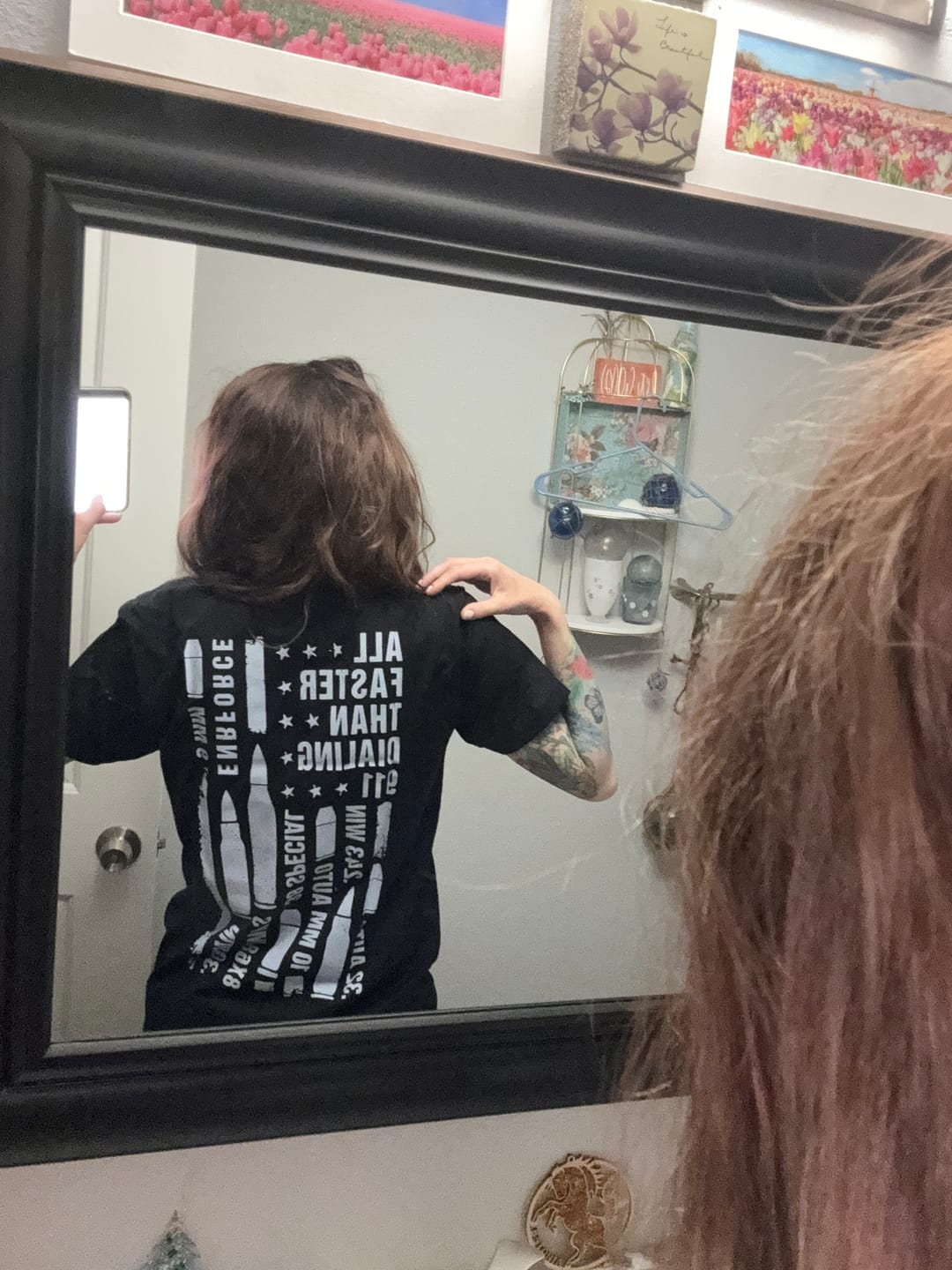Customer photo review of All Faster Than Dialing 911 Tee