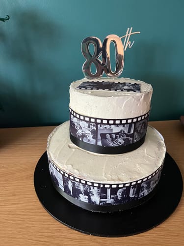 Customer photo review of Film Reel - Custom Edible Icing Image