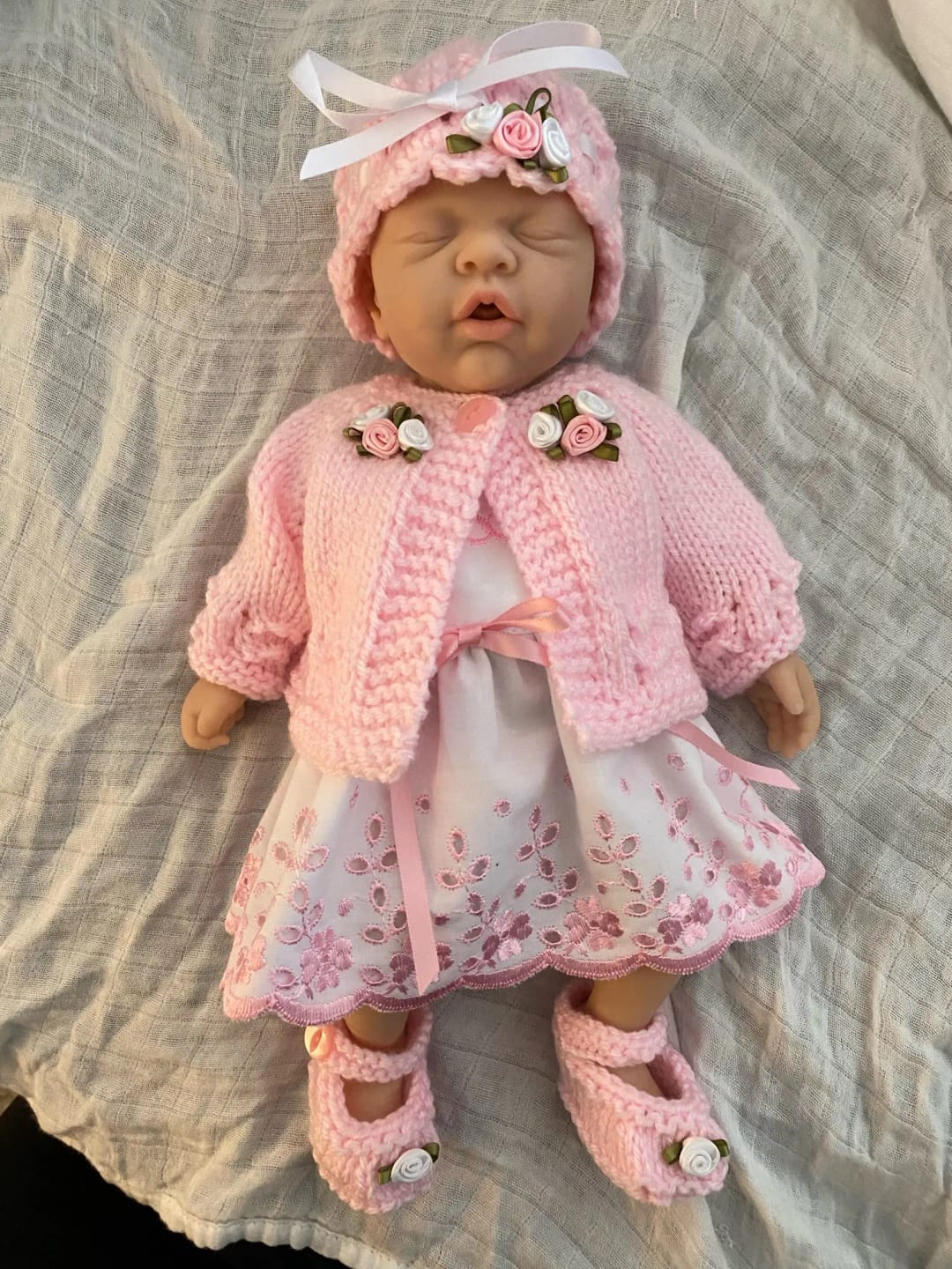 Customer photo review of Prematura reborn femmina addormentata bocca aperta 32cm / 1.1kg 100% silicone morbido - NOVA