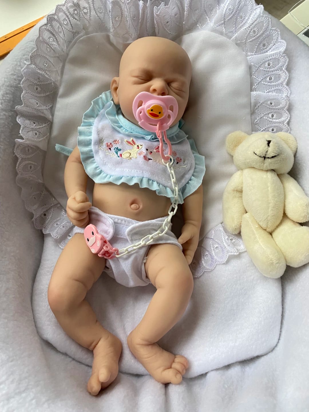 Customer photo review of Prematura reborn femmina addormentata bocca aperta 32cm / 1.1kg 100% silicone morbido - NOVA