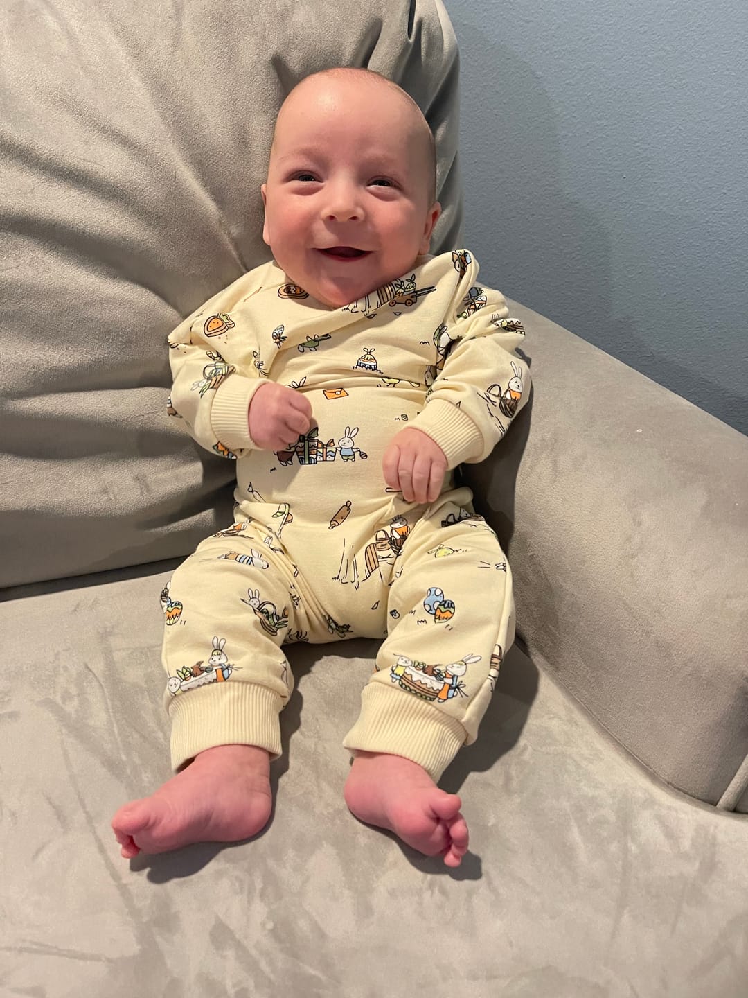 Customer photo review of Bunny Workshop French Terry Daywear Romper