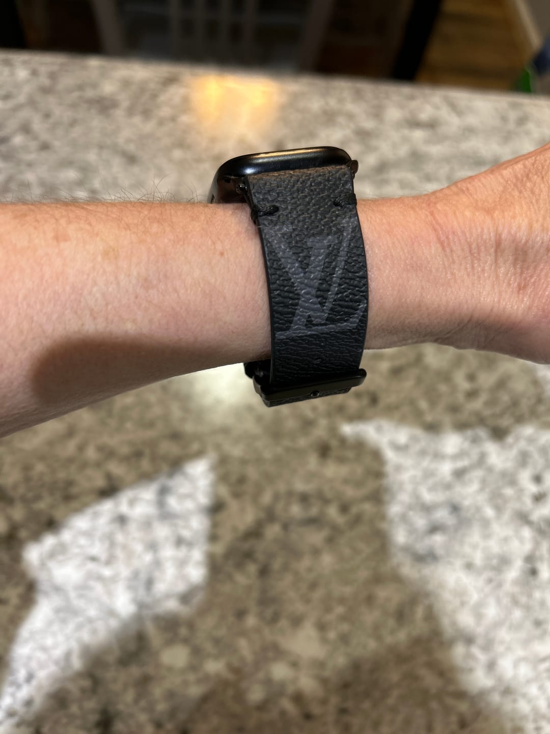 Customer photo review of Apple Watch Band Repurposed Classic LV Monogram