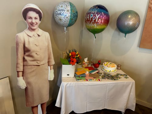 Customer photo review of Personalized Cardboard Cutouts | Custom Life Size Cutout