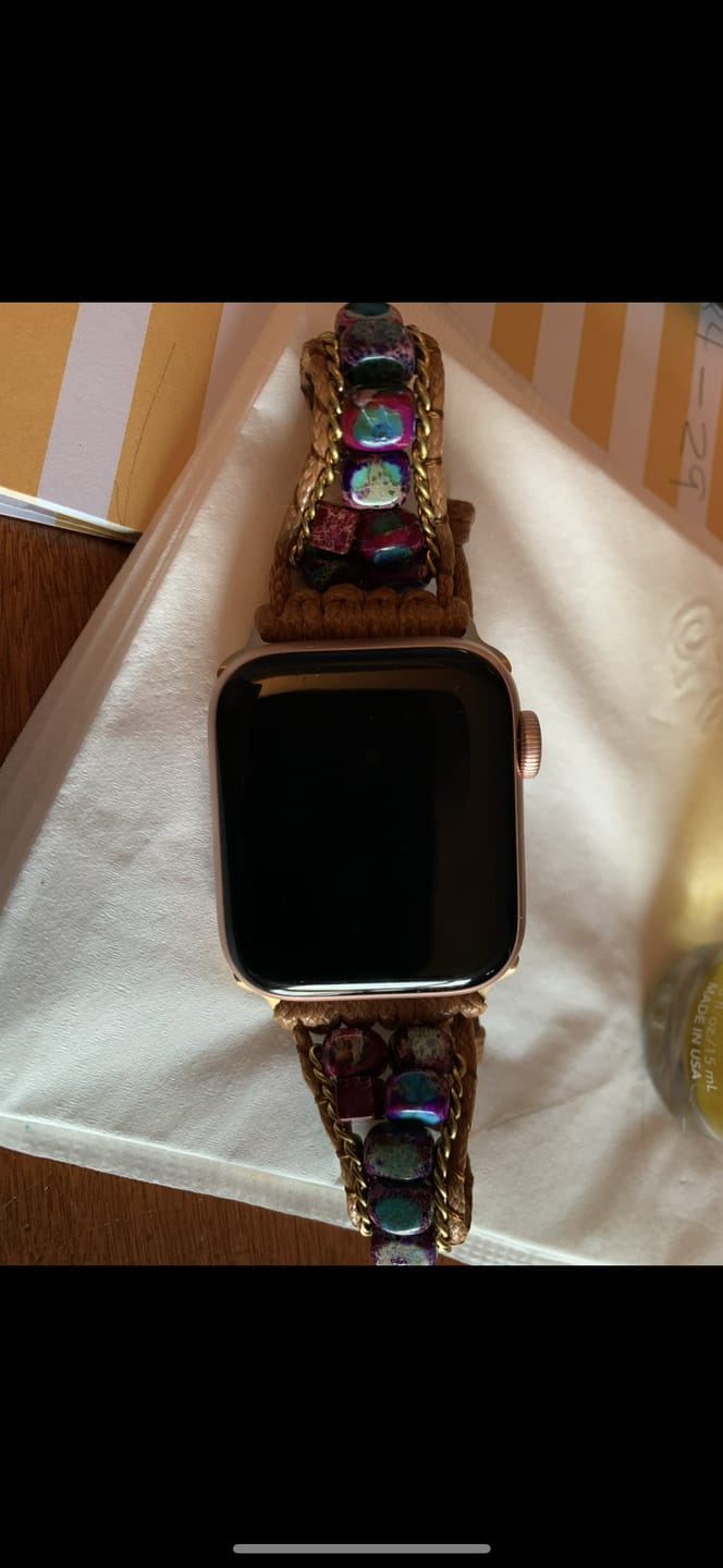 Customer photo review of Moonlight Jasper Apple Watch Strap