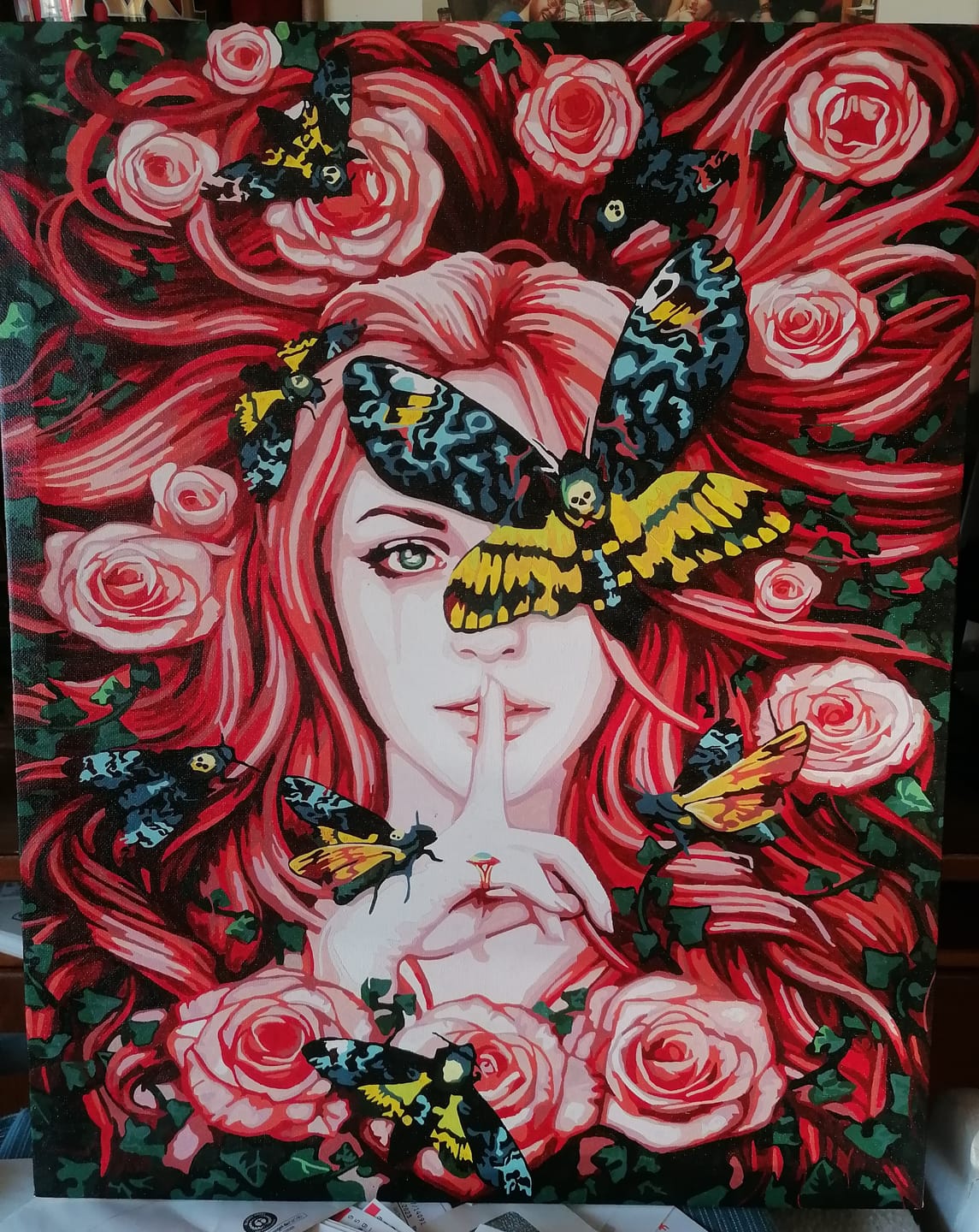 Customer photo review of Malen nach Zahlen - Lady Moth - by Sarah Richter