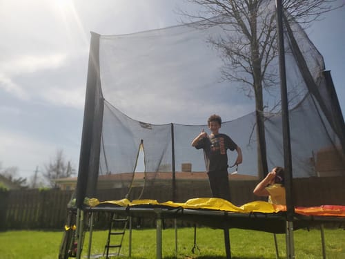 Customer photo review of 1500lbs Capacity 12FT Trampoline for Kids & Adults