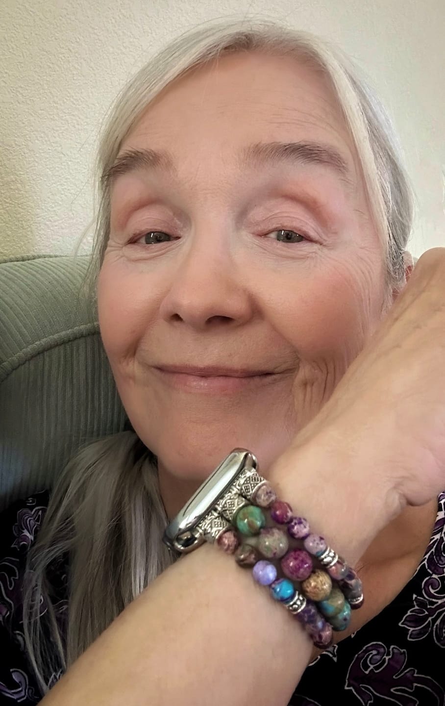 Customer photo review of Intense Jasper Stretch Apple Watch Strap
