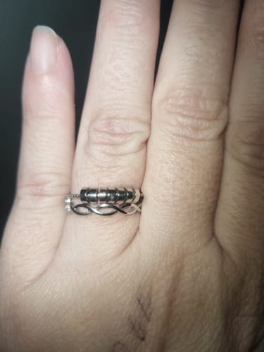 Customer photo review of Infinity Fidget Ring Adjustable