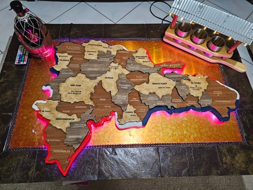 Customer photo review of 3D Wooden Multilayered Wall Map Of Dominican Republic