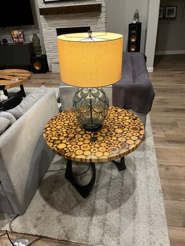 Customer photo review of End Table Legs 218 Cleo 20H Unique Metal Furniture