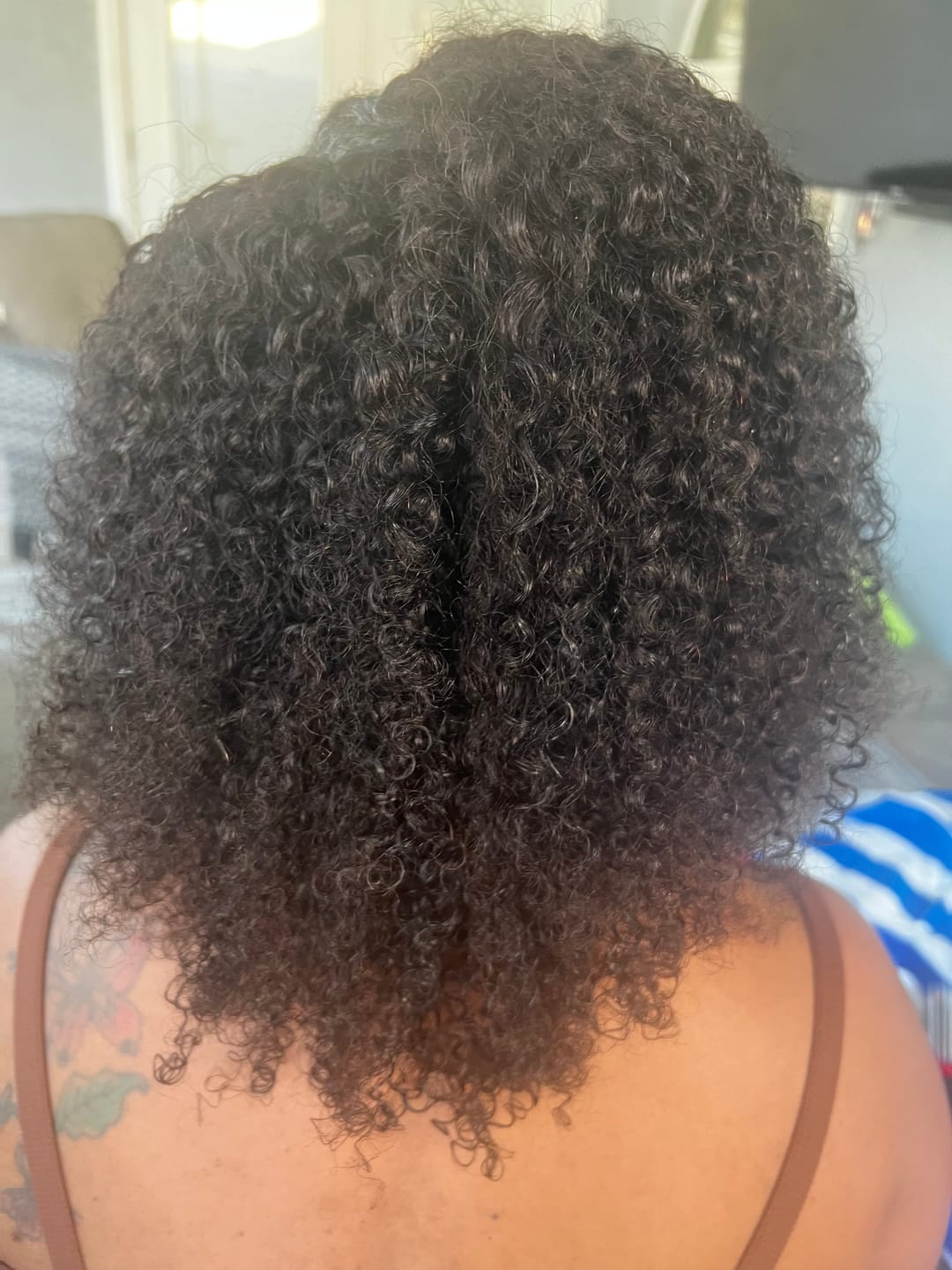 Customer photo review of Nicole Burmese 4A Kinky Curly -  InVisiRoot® Clip-ins (AKA TrueRoot™ Clip-ins)