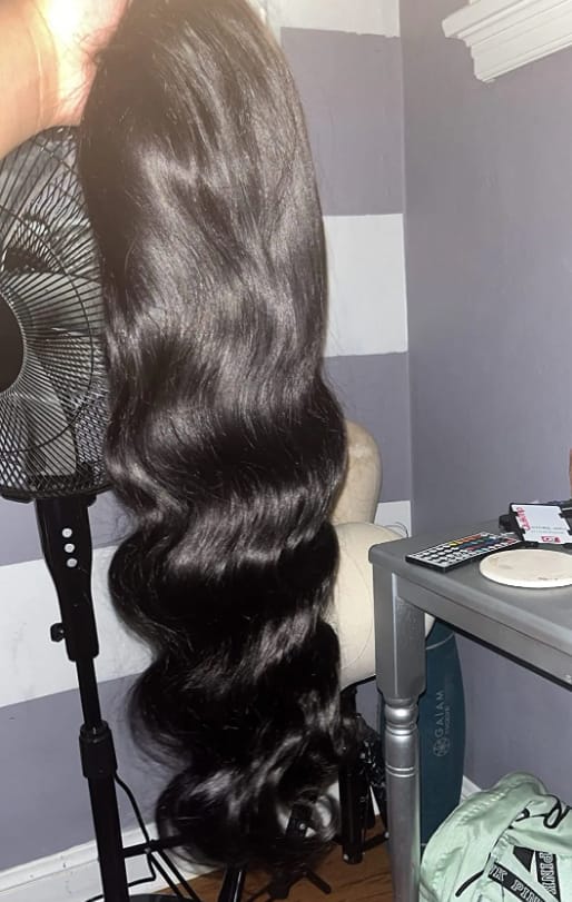 Customer photo review of Wavymy HD Lace Wear Go Wigs Dome Cap Glueless 4x6 Lace Closure Wig  Body Wave 180% Denisity