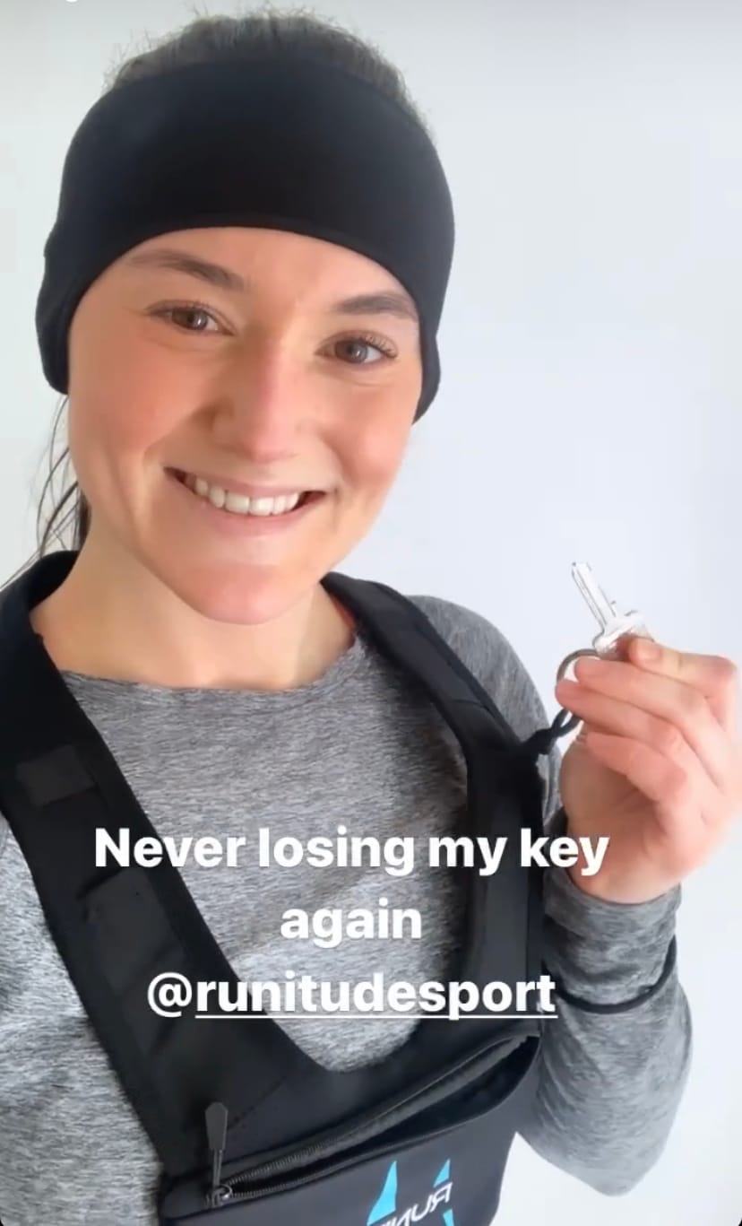 Customer photo review of Runitude Vest Phone Holder For Running - Black