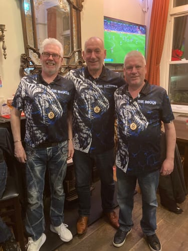 Customer photo review of Maxcorners Fire Dragon 2 ( Ball 8 ) Billiards Multicolor Option Personalized Unisex Shirt