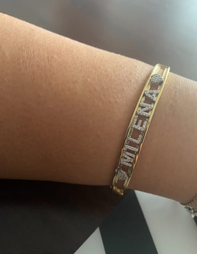 Customer photo review of Bracciale Nome Manetta Slim