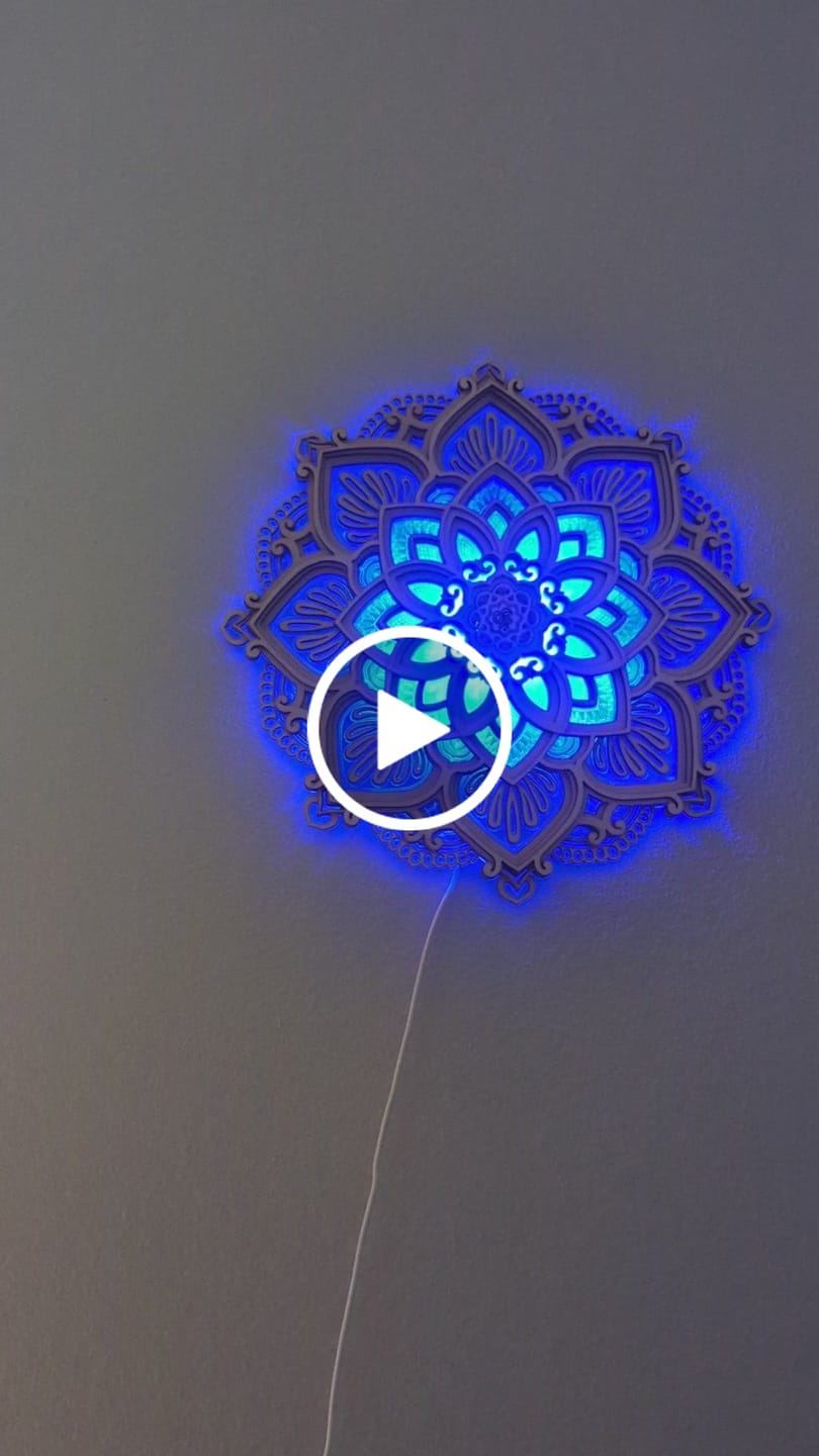 Customer video review of Lotus Flower Mandala Light Lamp