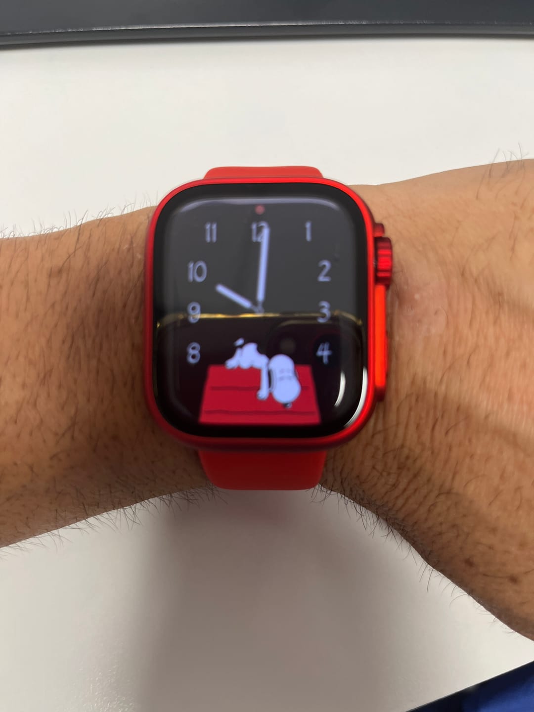 Customer photo review of Boucle Alpine Apple Watch