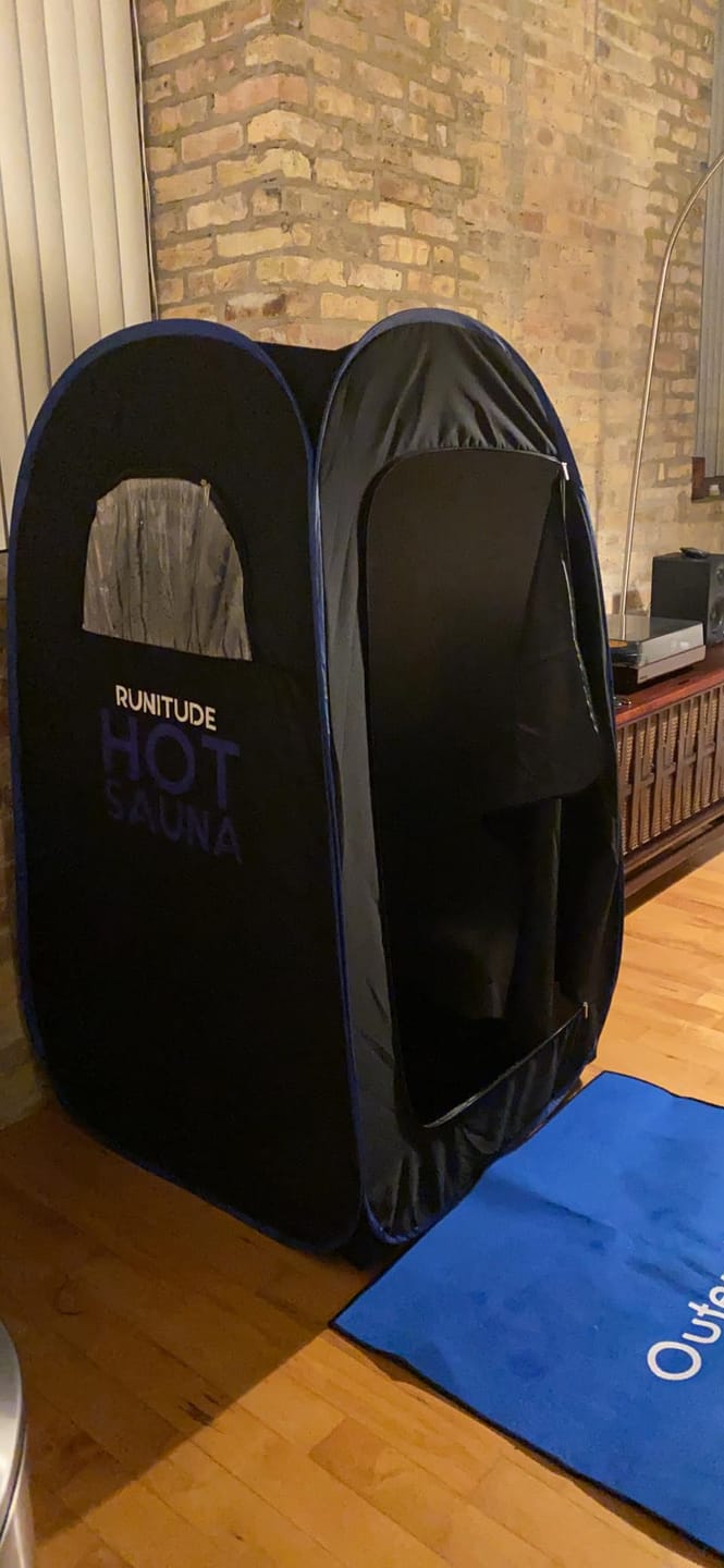 Customer photo review of Runitude Portable Sauna Tent