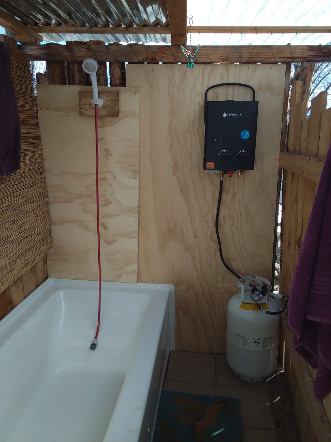 Customer photo review of Camplux 5L 1.32 GPM Outdoor Portable Propane Tankless Water Heater - Black